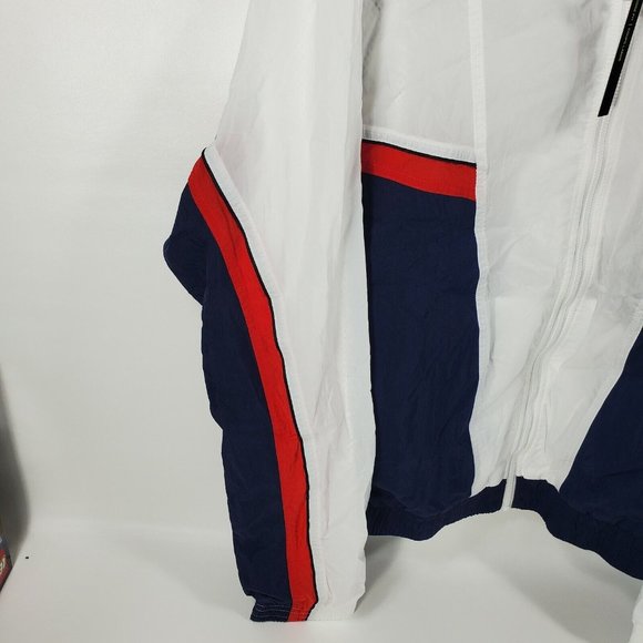 Nike Throwback Basketball ZIP Jacket Men's Size XXL White Blue AV9755-102 NWT - Picture 5 of 11